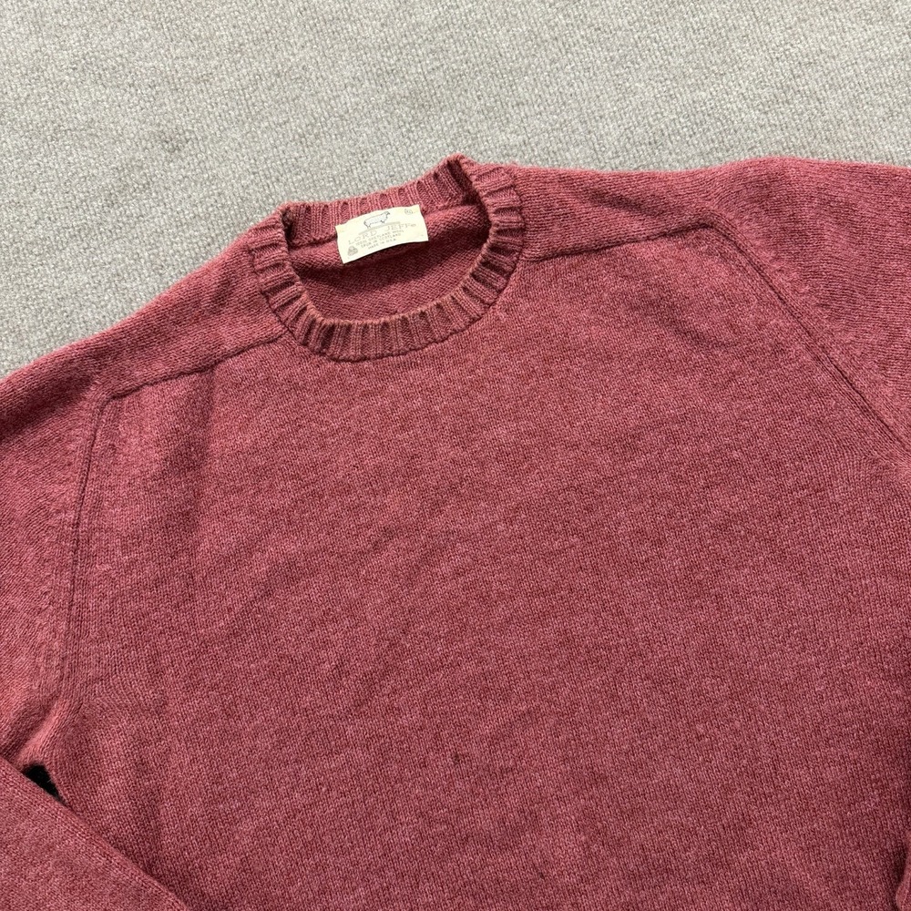 Vintage Lord Jeff 100% Shetland Wool Pink Crewneck Sweater XL